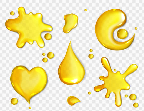 ilustrações, clipart, desenhos animados e ícones de derramamentos de suco amarelo ou vista superior do óleo - yin yang ball