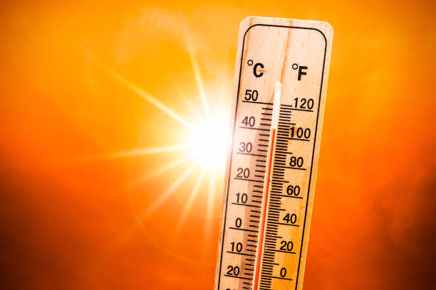 concrept ondata di calore - meteorologia foto e immagini stock