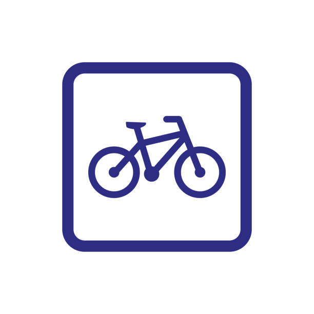 illustrazioni stock, clip art, cartoni animati e icone di tendenza di icona della bicicletta su sfondo bianco. - motorcycle biker sport city