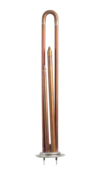 istock A folded tubular heating element from a storage water heater. 1243768245