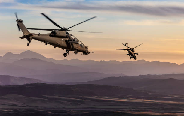 istock T129 Atak Turkish Army Military attack helicopters in flight 1243768806
