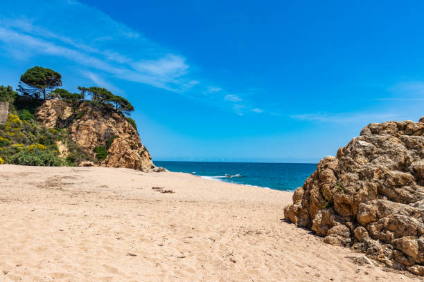 istock No people on Cala Roca Grossa bay near Barcelona Spain 1243780295