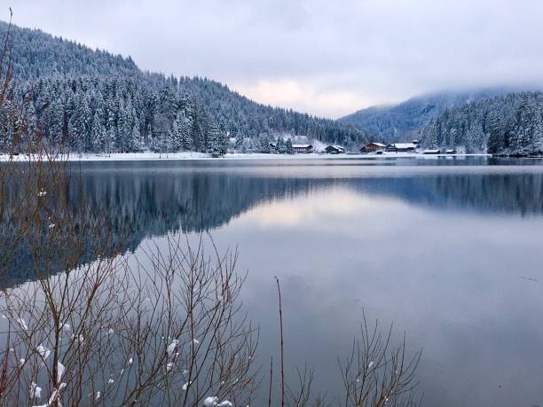 istock Spitzingsee lake in winter, Upper Bavaria, Germany 1243787949