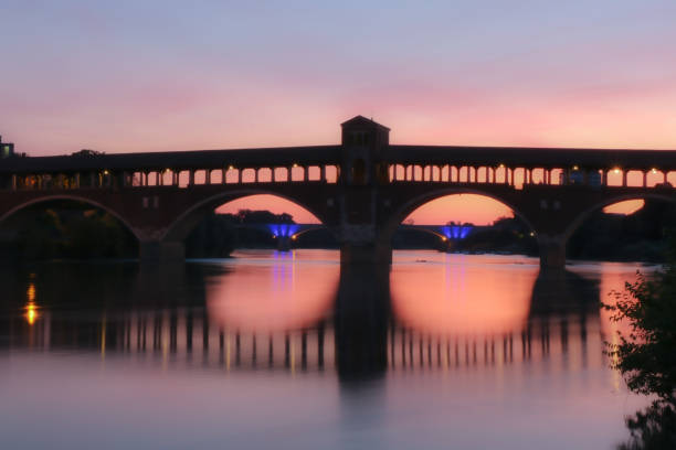 istock Covered bridge, Pavia, Lombardy, Italy 1243796544