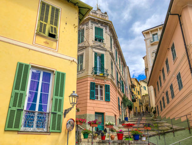 Also called Città Alta, the old town built in the XV. century, now a touristic place with restaurants, wineries, coffee and souvenir shops but still inhabited. The belfry, once a watchtower is the town's symbol. Appeared in many of Claude Monet's paintings dated 1884.