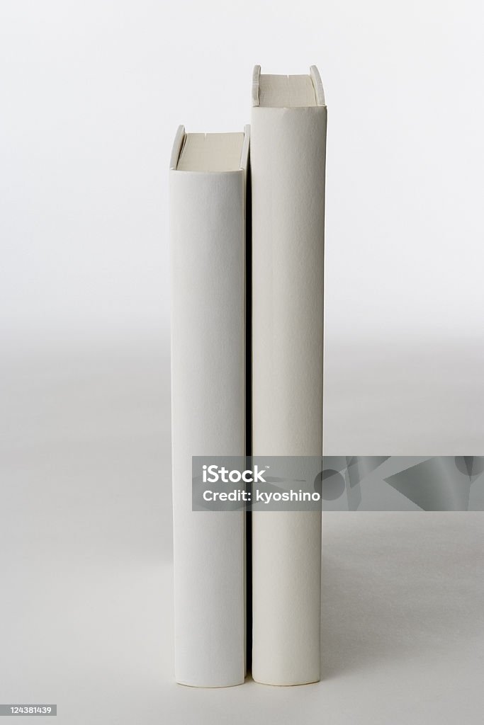独立した 2 つの白い背景の上に空白の書籍 - からっぽのロイヤリティフリーストックフォト