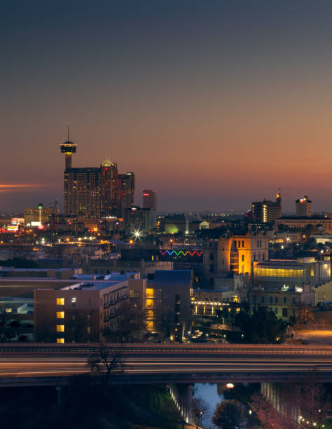 istock Downtown San Antonio Skyline at Dusk 1243842028