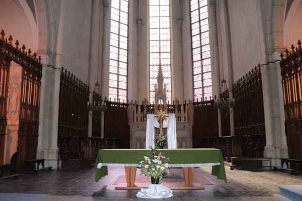 istock Inside St John the Baptist Catholic Church in Bourgoin Jallieu 1243842302