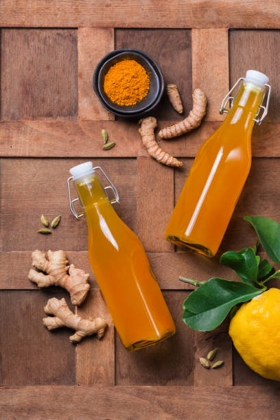 istock Turmeric ginger drink, immune booster, anti inflammatory beverage 1243847077