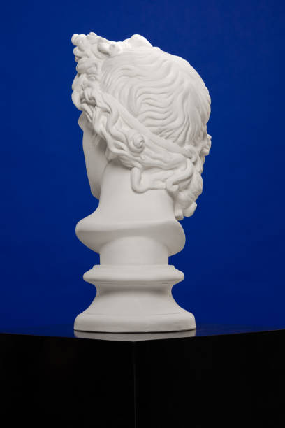 istock White gypsum statue of Apollo's head 1243864756