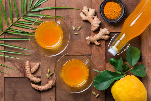 istock Turmeric ginger drink, immune booster, anti inflammatory beverage 1243888414
