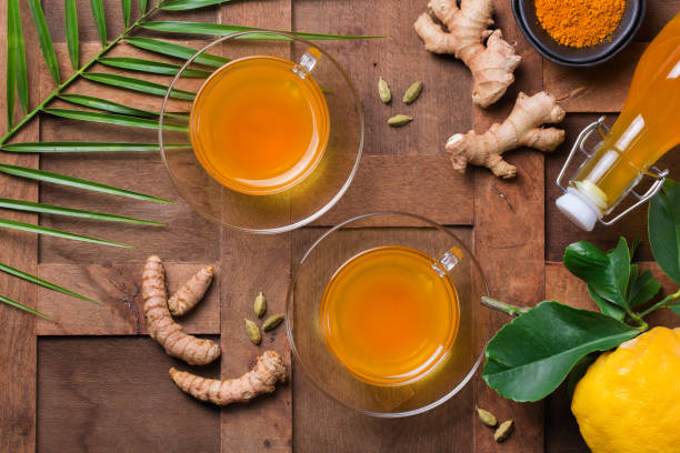 istock Turmeric ginger drink, immune booster, anti inflammatory beverage 1243888937