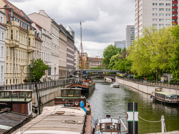 Historic harbor in Berlin-Mitte with Spreekanal, Germany