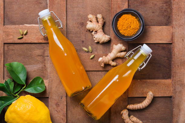 istock Turmeric ginger drink, immune booster, anti inflammatory beverage 1243916052