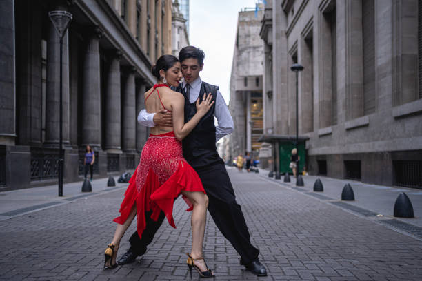 istock Sensual boyfriend and girlfriend dancing latino dances 1243943890