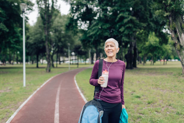 istock Senior woman tired after training 1243997364