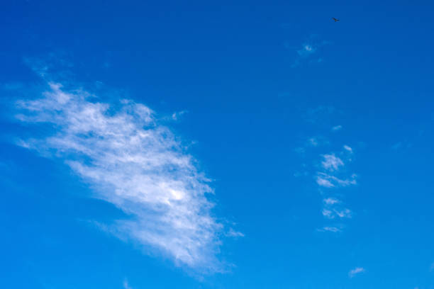 istock Beautiful blue sky with few clouds on bright  sunny day 1244012580