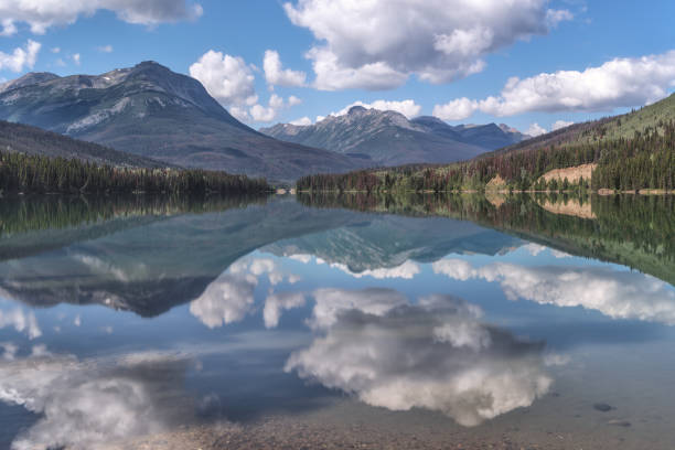 istock Sunny weather and clear reflection on the lake 1244021977