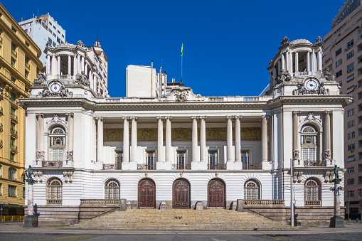 Front view of the Municipal Chamber of Rio de Janeiro, also known as Pedro Ernesto Palace