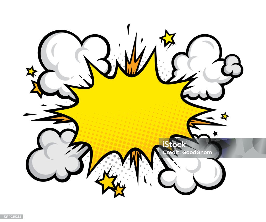 Cartoon Effects Explosion Design Element Stock Illustration - Download  Image Now - Exploding, Comic Book, Cartoon - iStock