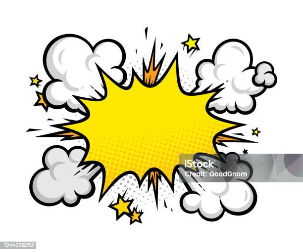 Cartoon Effects Explosion Design Element Stock Illustration - Download Image Now - Comic Book, Cartoon, Exploding