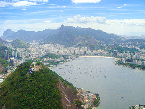 View on Botafogo district from Sugarloaf mountain in Rio de Janeiro