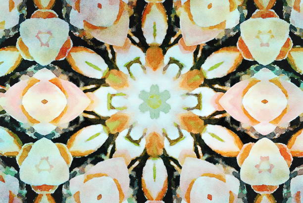 istock Succulent Mandala in Hand Painted Watercolour Style 1244142539