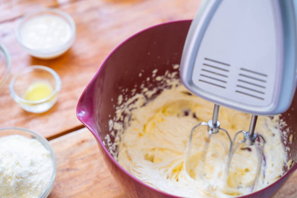 istock mix flour cake with another ingredient by blender 1244203199