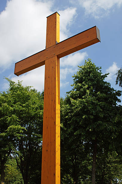 istock Large wooden cross 124427997