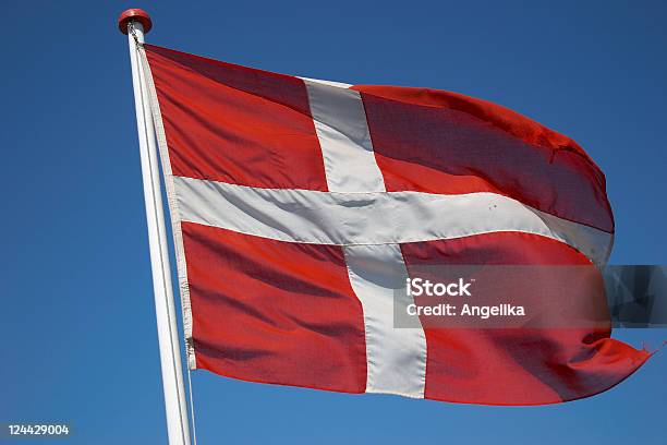 Foto de A Dinamarca e mais fotos de stock de Azul - Azul, Bandeira, Bandeira Dinamarquesa