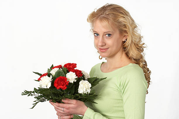 istock Girl with flowers 124430985