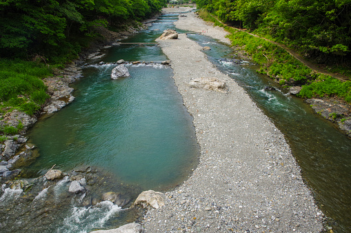 Mitake mountain stream upstream of the Tama River