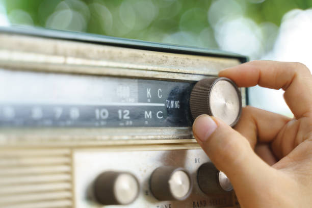 istock Old portable or small analog radio transmitter 1244329141