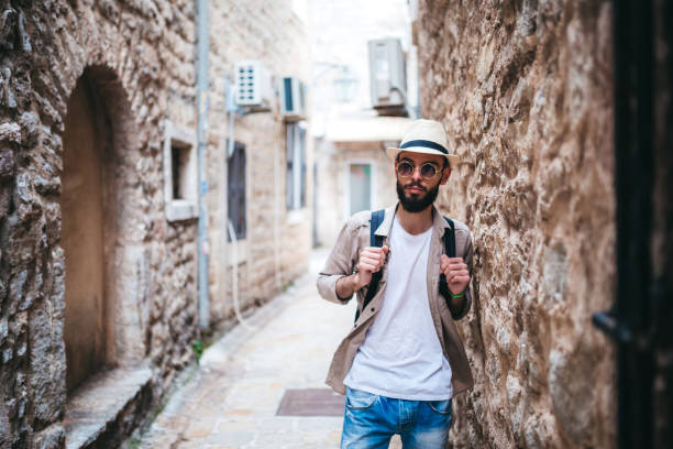 istock Tourist man on holiday in Budva 1244357931