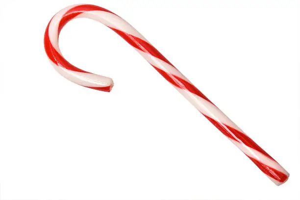 Photo of Isolated Candy Cane with clipping path