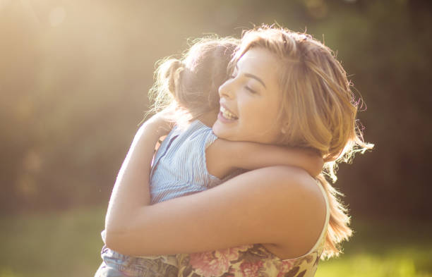 istock Mom's hug is the strongest in the world. 1244396636