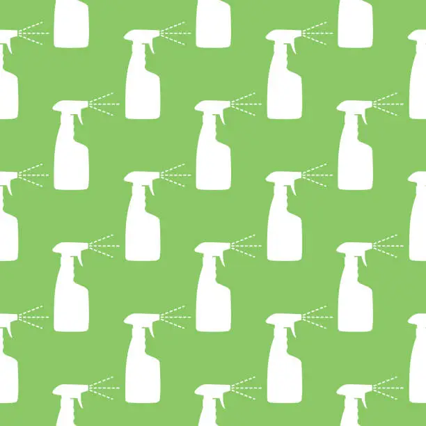 Vector illustration of Spray Bottle Seamless Pattern