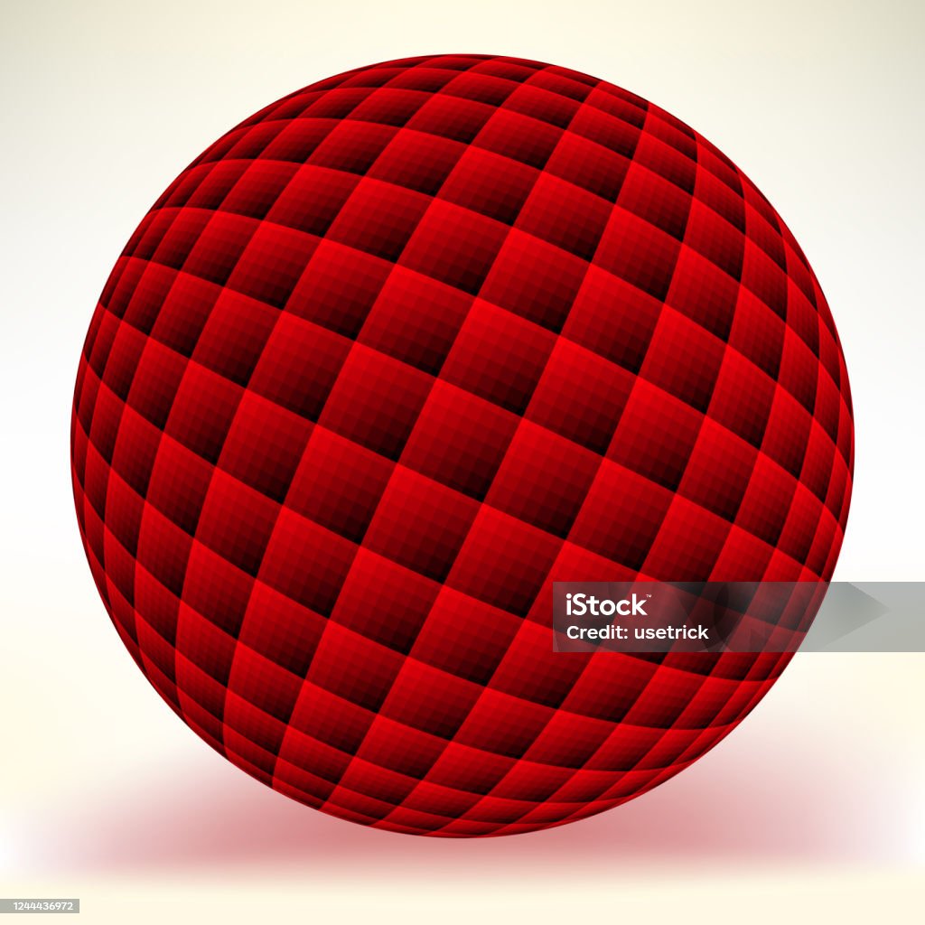 Sphere Material Red Red Glossy Sphere Isolated On White Eps 8 Stock Illustration - Download ...