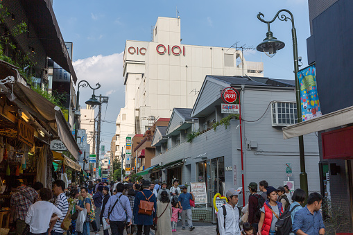 People at Kichijoji in Musashino, Tokyo, Japan. Kichijoji is at the top of ranking list of popular residential areas.