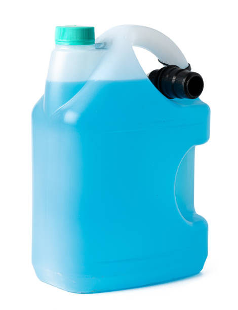 Winter window blue cleaner isolated on a white background.