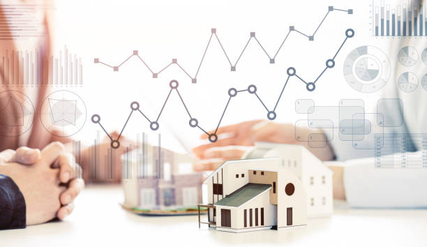 Statistics of real estate concept. Asset management.