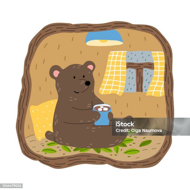 Ilustración de Oso Pardo Sentado En Su Madriguera Bebiendo Cacao Y Mirando La Lluvia En La Ventana y más Vectores Libres de Derechos de Dibujo - iStock Ilustración de Oso Pardo Sentado En Su Madriguera Bebiendo Cacao Y Mirando La Lluvia En La Ventana y más Vectores Libres de Derechos de Dibujo - iStock