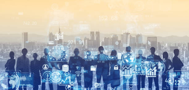 istock Business network concept. Group of businessperson. Teamwork. Human resources. 1244481817