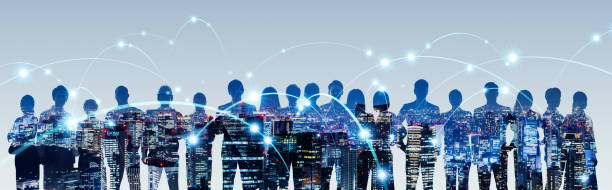 istock Business network concept. Group of businessperson. Teamwork. Human resources. 1244482906
