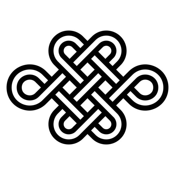 Sign eternal youth, beauty and health, vector node of longevity without end and beginning. Symbol of the energy balance needed for a healthy and happy life Sign of eternal youth, beauty and health, vector node of longevity without end and beginning. Symbol of the energy balance needed for a healthy and happy life celtic knot symbol of eternal love stock illustrations