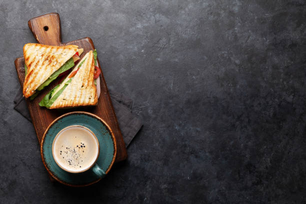 istock Club sandwich and coffee 1244523888
