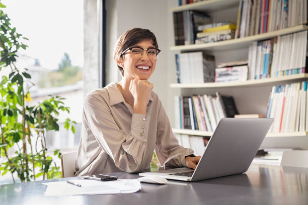 Young businesswoman in office
