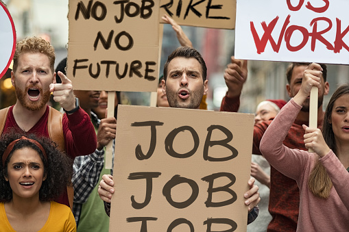 Huelga y protesta por el desempleo photo
