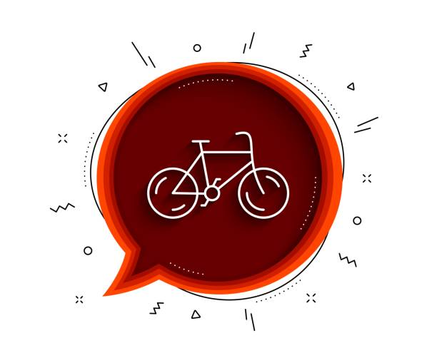istock Bicycle transport line icon. Bike public transportation sign. Vector 1244530342