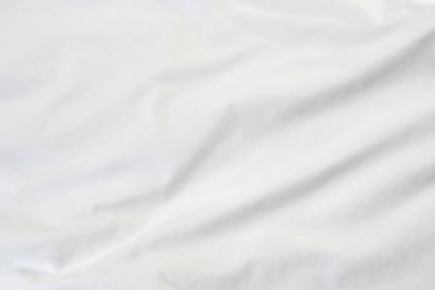 istock Texture of White blanket crumpled on the bed 1244545122